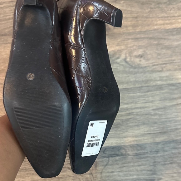 Worthington Brown Textured Heeled Boots - Picture 3 of 4